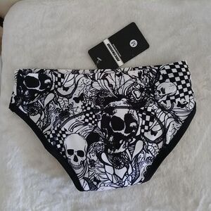 NWT Skull Print Meikroo Cycling Underwear 3D Gel Comfort Pad M Bike Riding